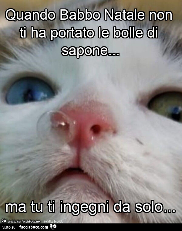 Quando babbo natale non ti ha portato le bolle di sapone&hellip; ma tu ti ingegni da solo