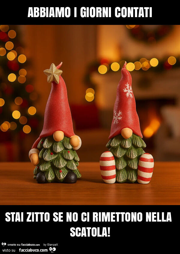 Abbiamo i giorni contati stai zitto se no ci rimettono nella scatola