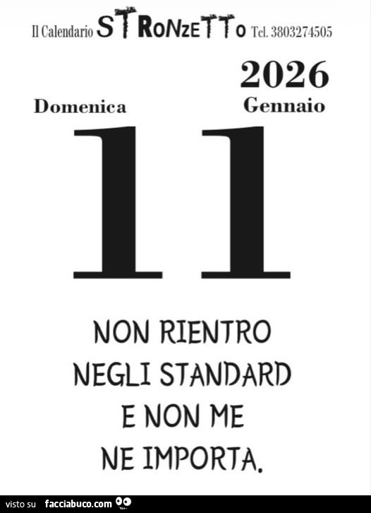 Non rientro negli standard e non me ne importa