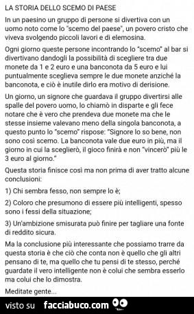 La storia dello scemo di paese