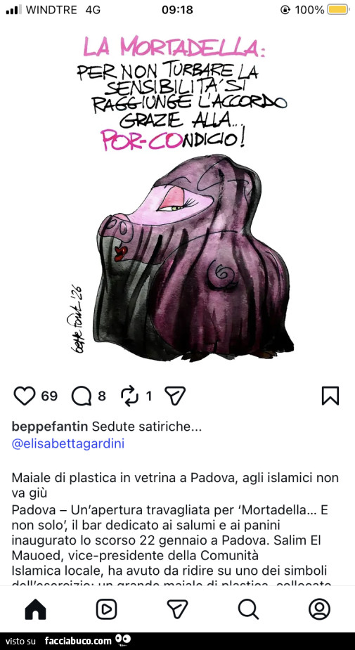 La mortadella: per non turbare la sensibilitร si raggiunge l'accordo grazie alla porcondicio