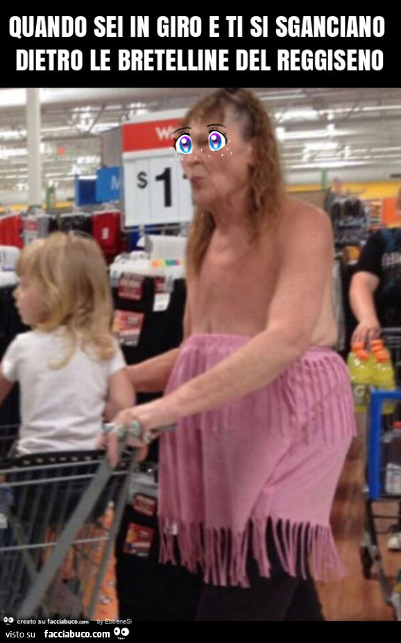 Quando sei in giro e ti si sganciano dietro le bretelline del reggiseno
