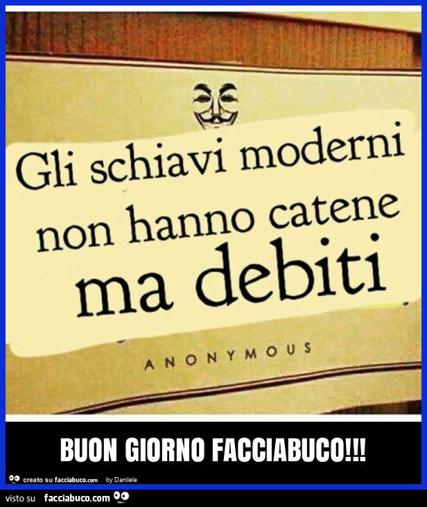 Buon giorno facciabuco