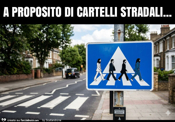 A proposito di cartelli stradali