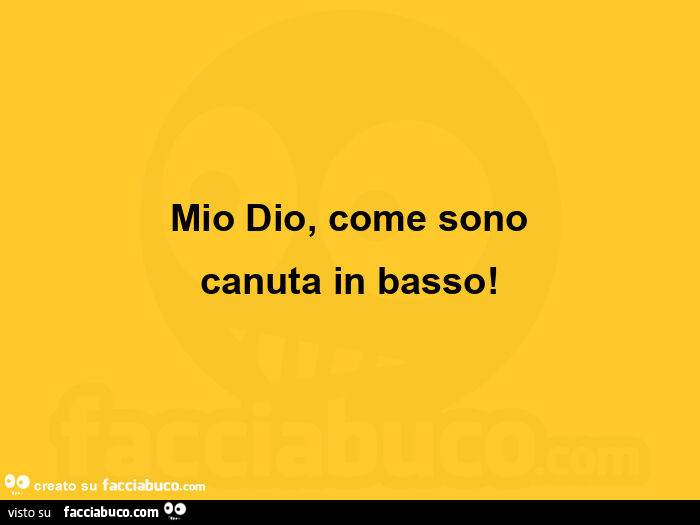 Mio dio, come sono canuta in basso