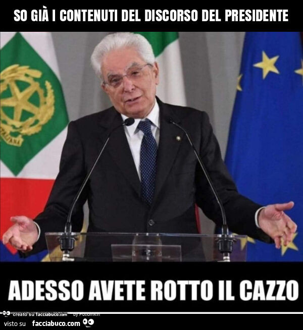 So giร i contenuti del discorso del presidente