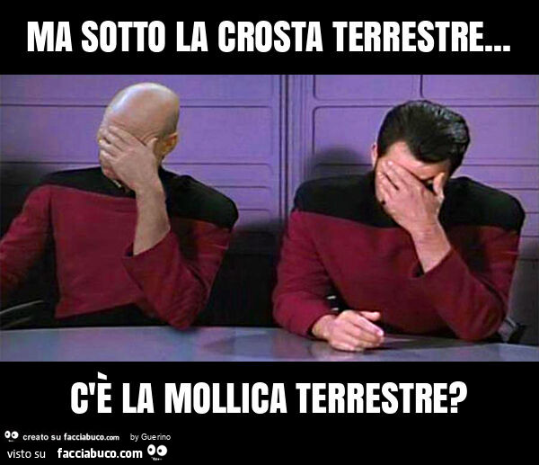 Ma sotto la crosta terrestre… c'è la mollica terrestre?