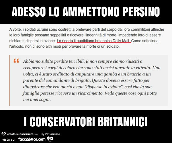 Adesso lo ammettono persino i conservatori britannici