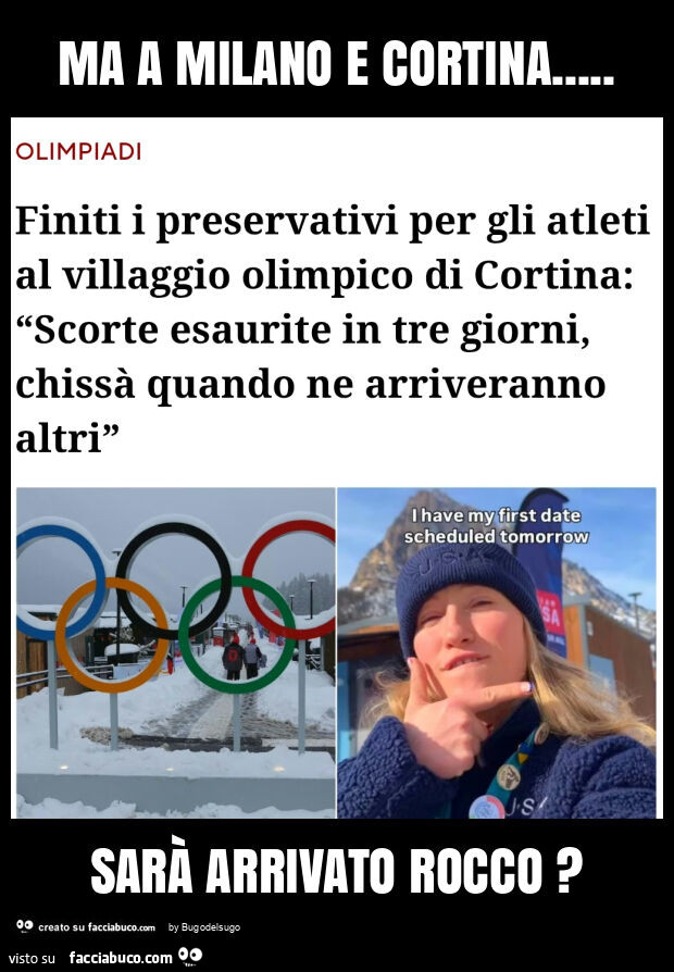 Ma a milano e cortina&hellip; sarà arrivato rocco?