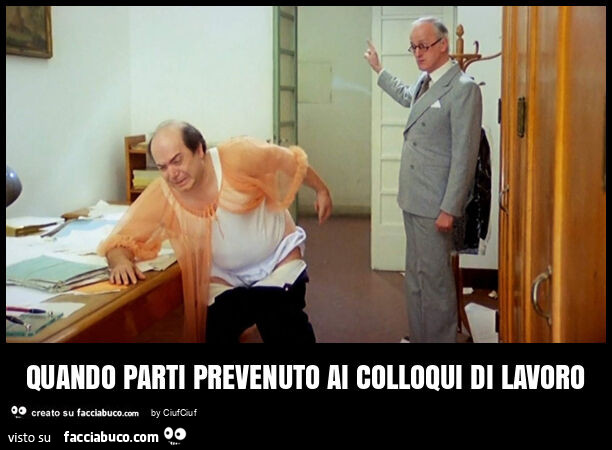 Quando parti prevenuto ai colloqui di lavoro
