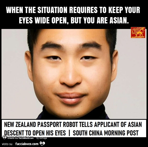When the situation requires to keep your eyes wide open, but you are asian