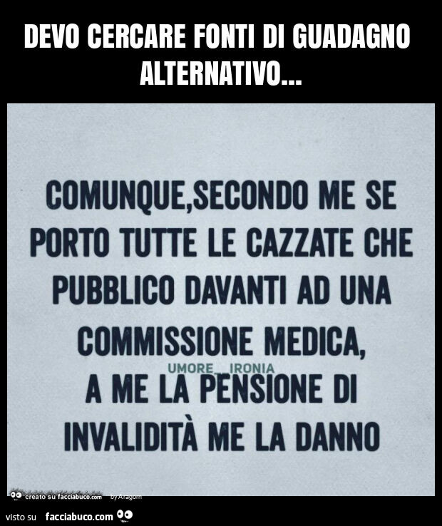 Devo cercare fonti di guadagno alternativo