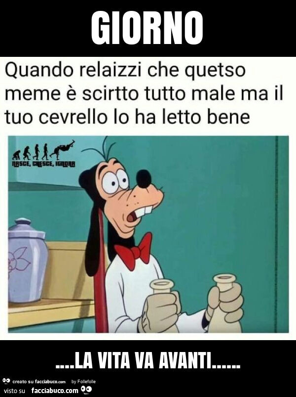 Giorno… la vita va avanti