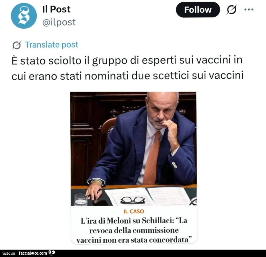 È stato sciolto il gruppo di esperti sui vaccini in cui erano stati nominati due scettici sui vaccini