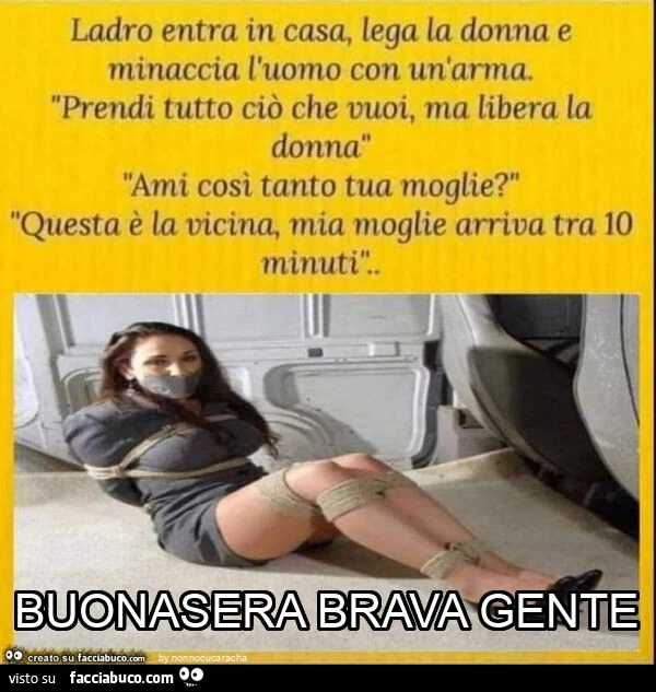 Buonasera brava gente