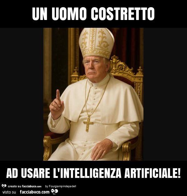 Un uomo costretto ad usare l'intelligenza artificiale