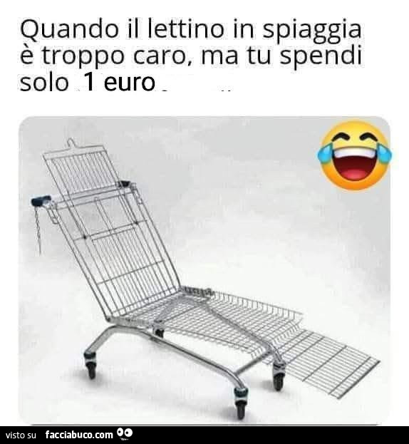 Quando il lettino in spiaggia è troppo caro, ma tu spendi solo 1 euro