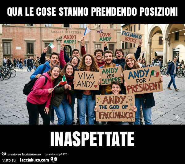 Qua le cose stanno prendendo posizioni inaspettate