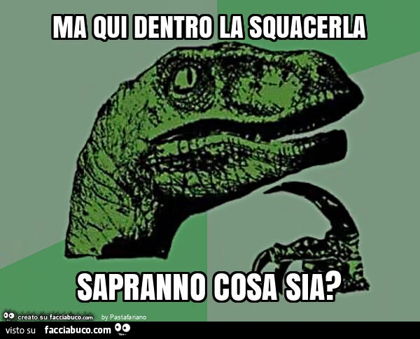 Ma qui dentro la squacerla sapranno cosa sia?