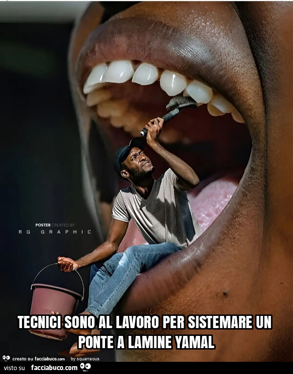 Tecnici sono al lavoro per sistemare un ponte a lamine yamal