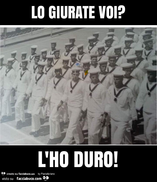 Lo giurate voi? L'ho duro