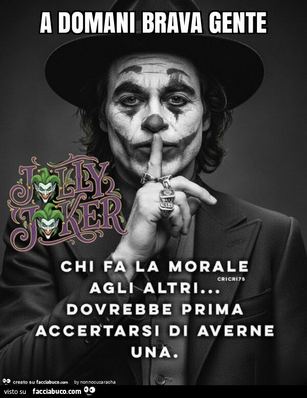 A domani brava gente