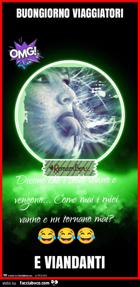 Buongiorno viaggiatori e viandanti