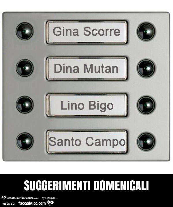 Suggerimenti domenicali