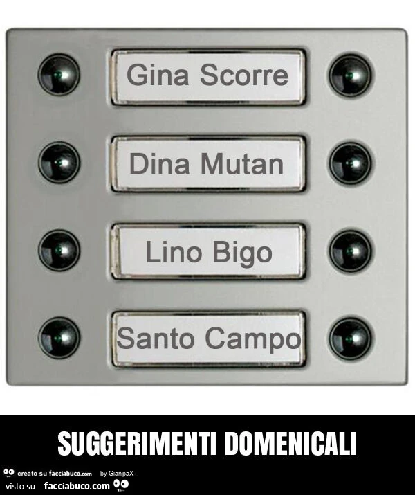 Suggerimenti domenicali