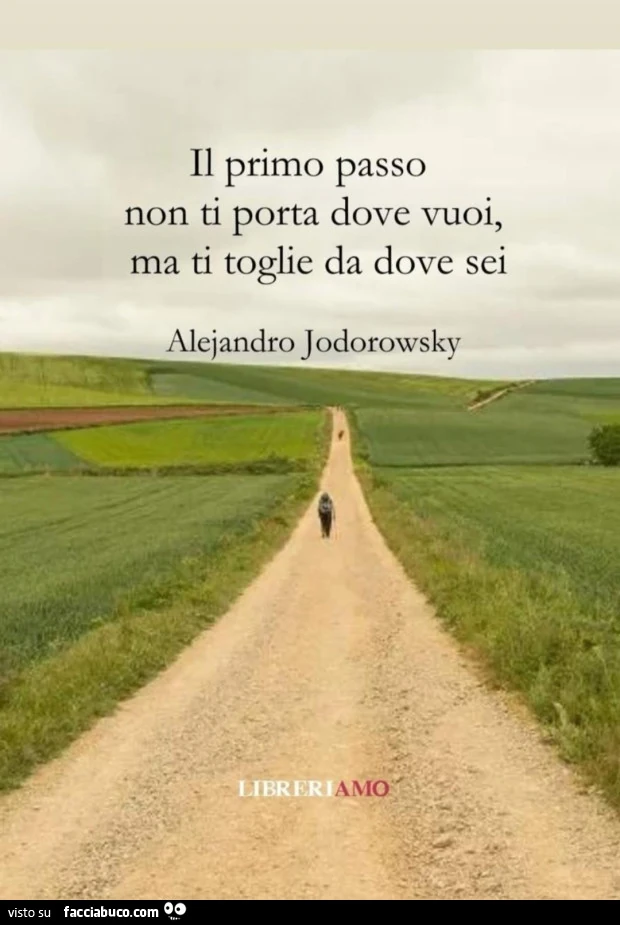 Per cambiare la nostra situazione dobbiamo avere la forza di compiere dei piccoli passi, uno dopo l'altro