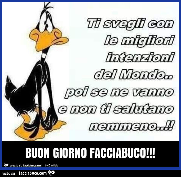 Buon giorno facciabuco