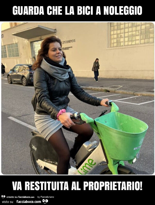 Guarda che la bici a noleggio va restituita al proprietario