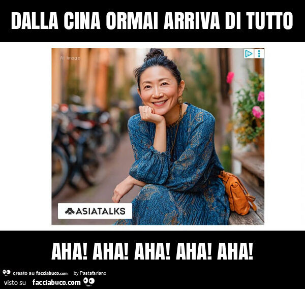 Dalla cina ormai arriva di tutto aha! Aha! Aha! Aha! Aha