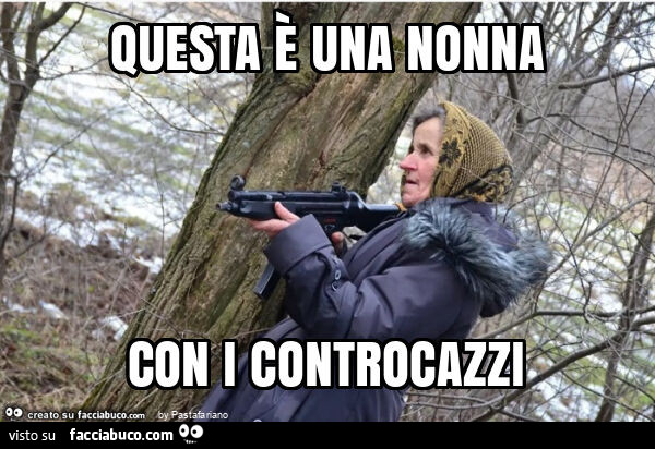 Questa è una nonna con i controcazzi