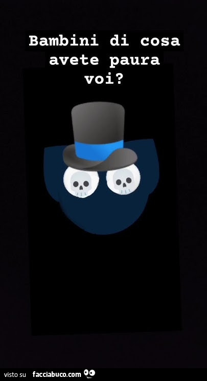 Bambini di cosa avete paura voi?