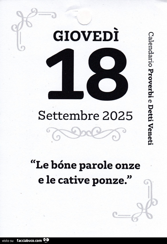 Le bòne parole onze e le cative ponze