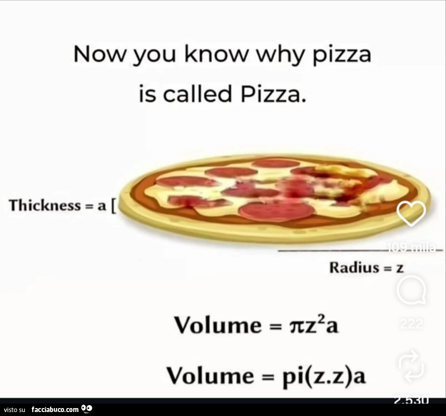 Now you know why pizza is called pizza