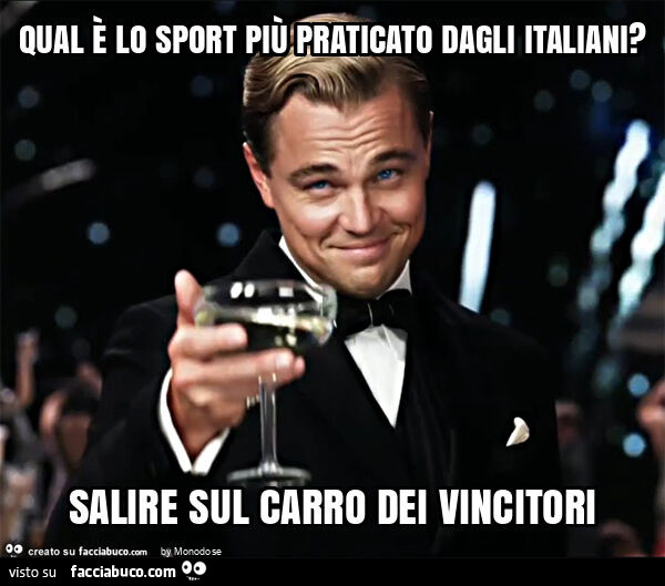 Qual è lo sport più praticato dagli italiani? Salire sul carro dei vincitori