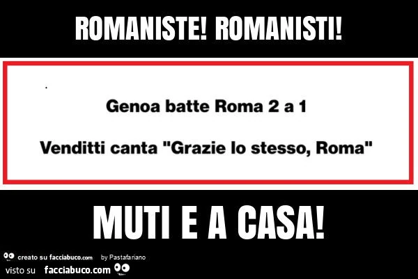 Romaniste! Romanisti! Muti e a casa