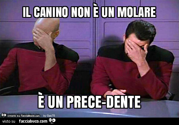 Il canino non è un molare è un prece-dente