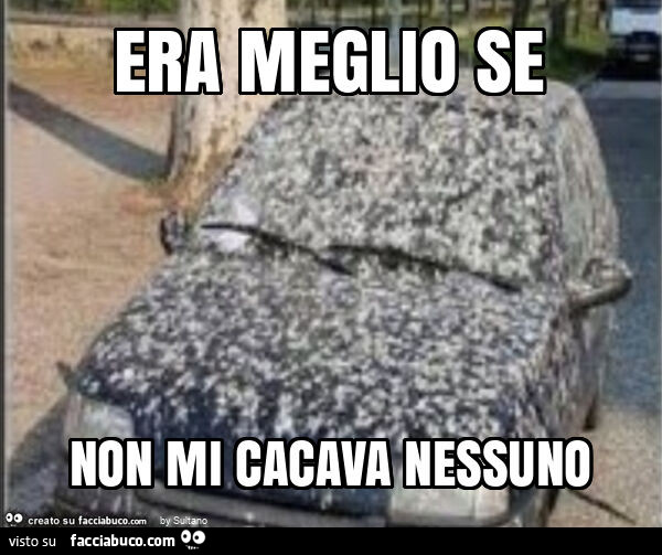 Era meglio se non mi cacava nessuno