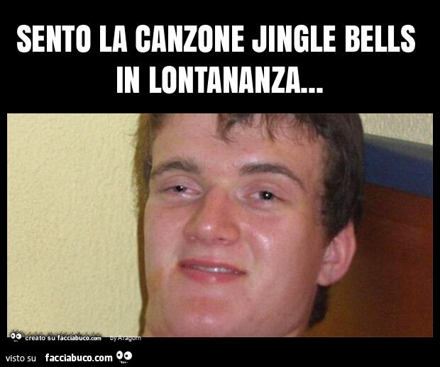 Sento la canzone jingle bells in lontananza