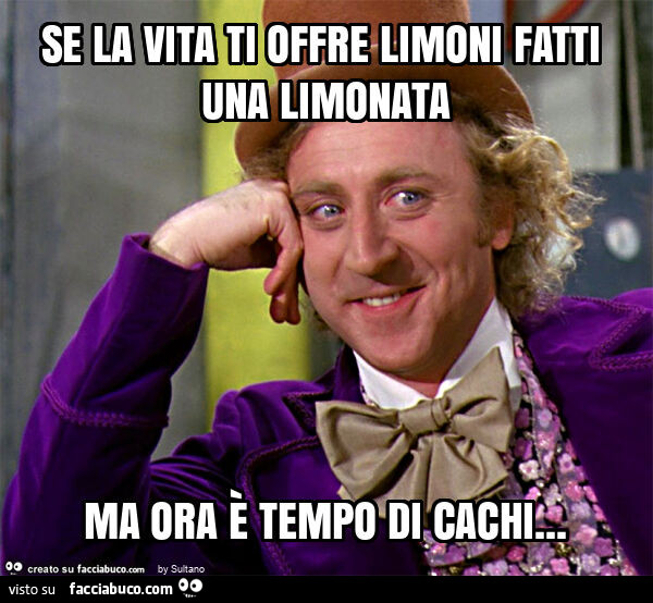 Se la vita ti offre limoni fatti una limonata ma ora è tempo di cachi