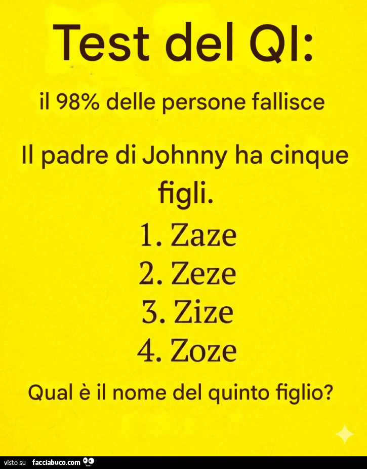 Test del qi: il 98% delle persone fallisce