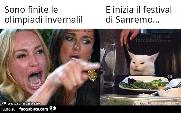 Sono finite le olimpiadi invernali! . E inizia il festival di sanremo