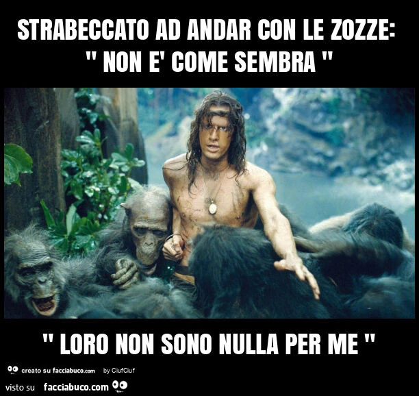 Strabeccato ad andar con le zozze: " non รจ come sembra " " loro non sono nulla per me "