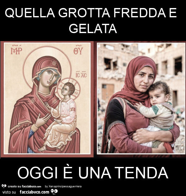 Quella grotta fredda e gelata oggi è una tenda