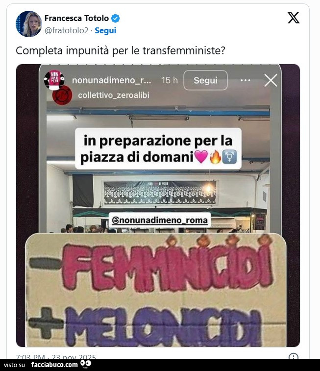 Melonicidio, femministe pazze