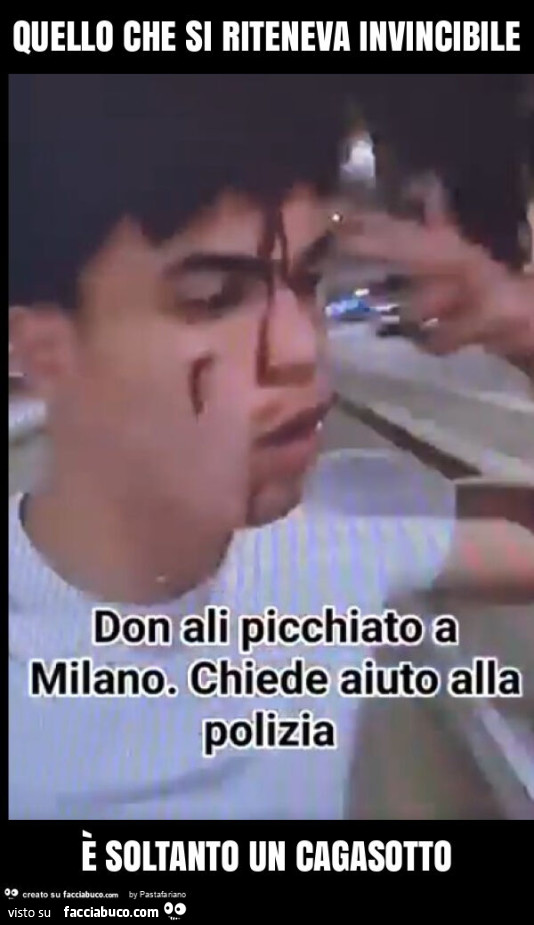 Quello che si riteneva invincibile è soltanto un cagasotto