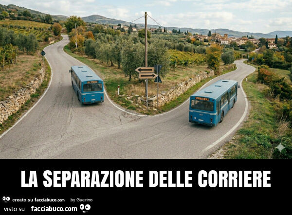 La separazione delle corriere